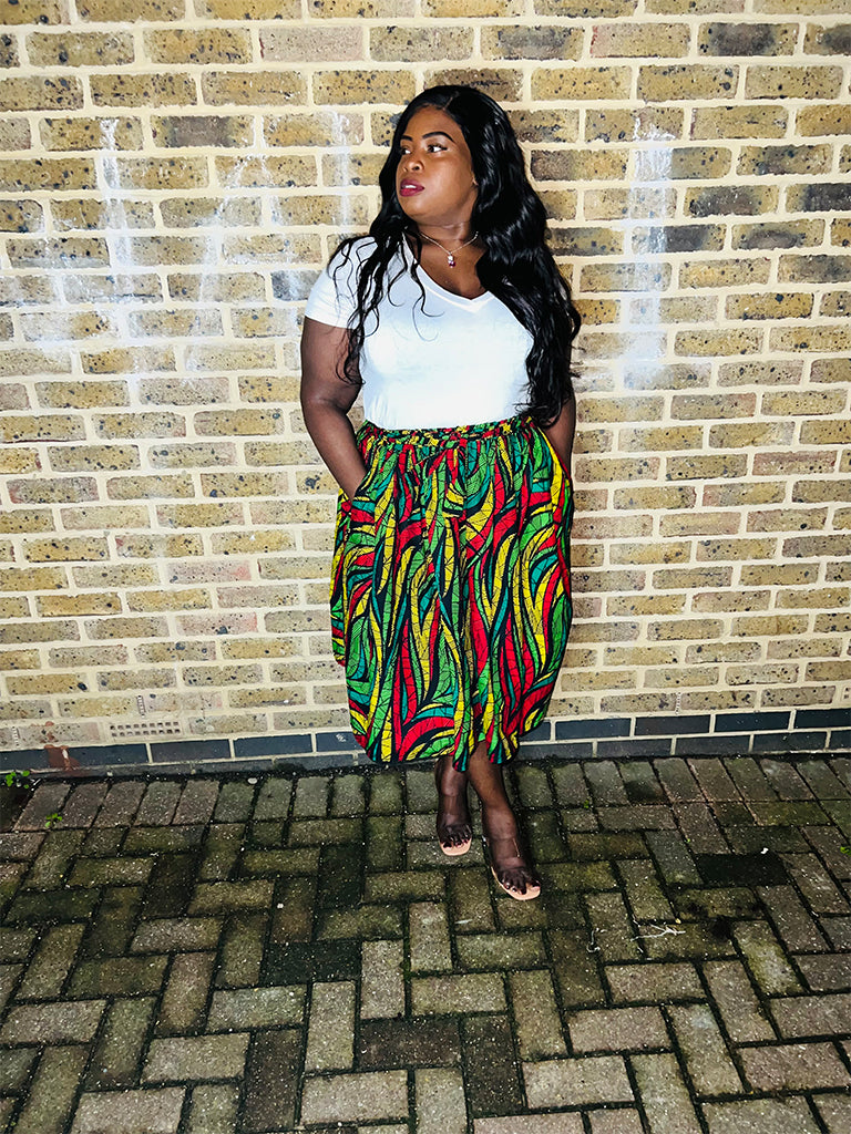 Multicolour Ankara Skirt