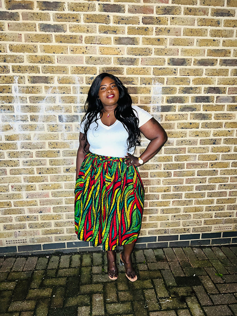 Multicolour Ankara Skirt