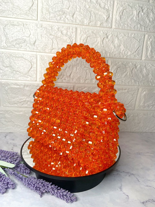 Orange Bead Bag