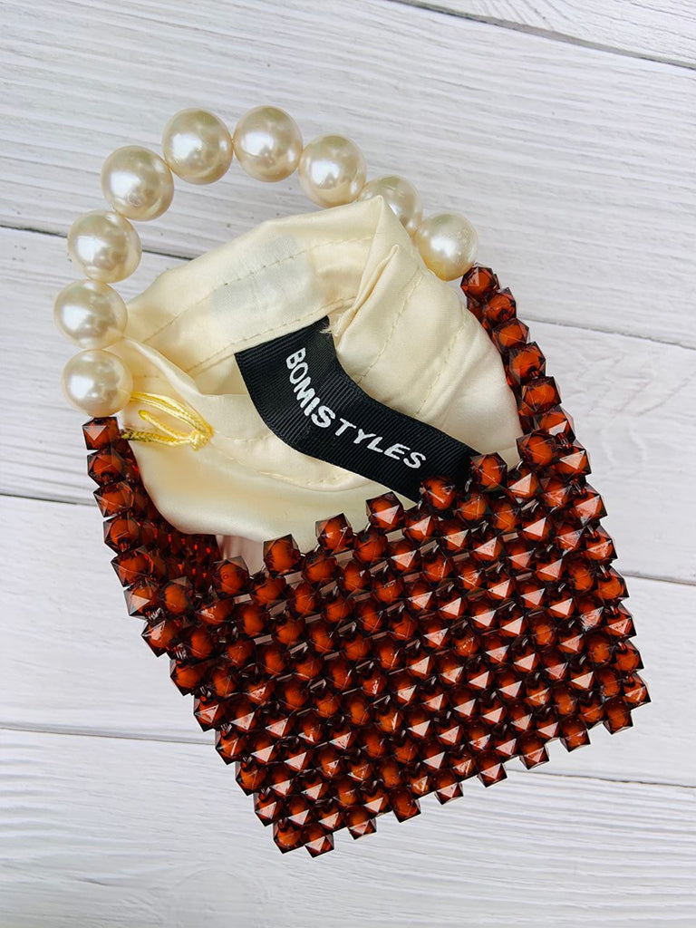 Coco Beads Bag With Satin Pouch