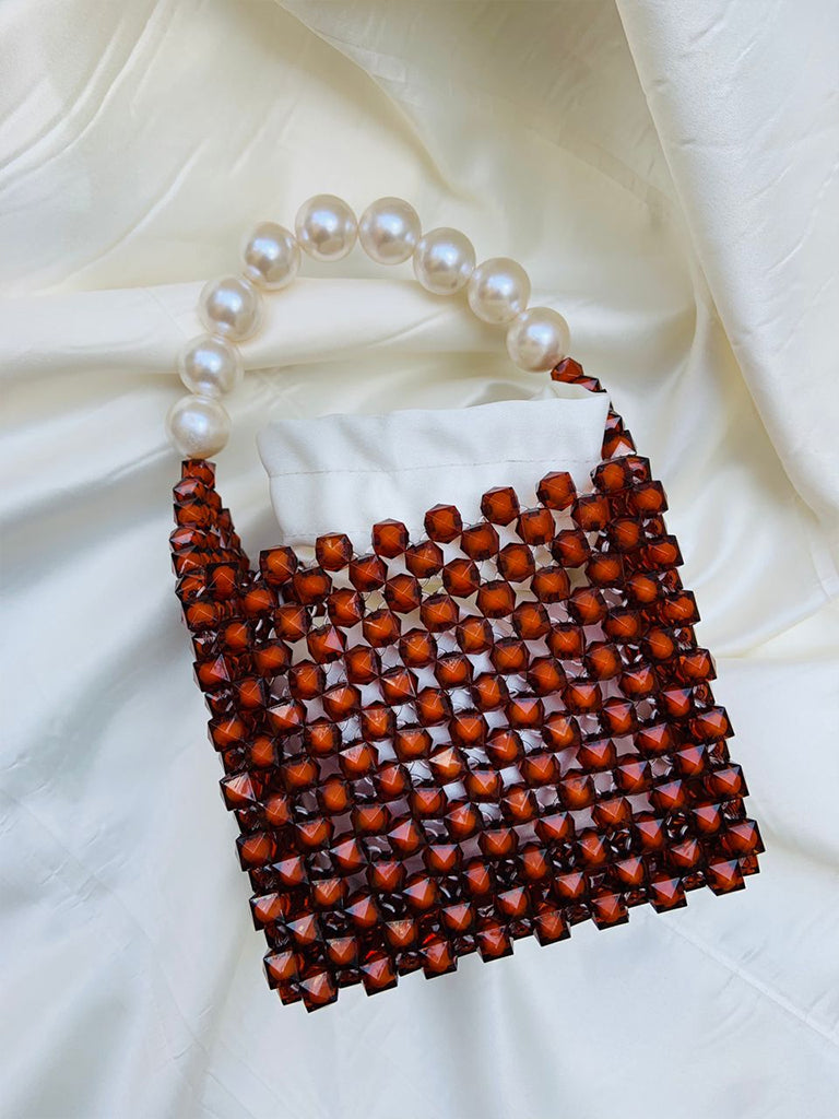 Coco Beads Bag With Satin Pouch