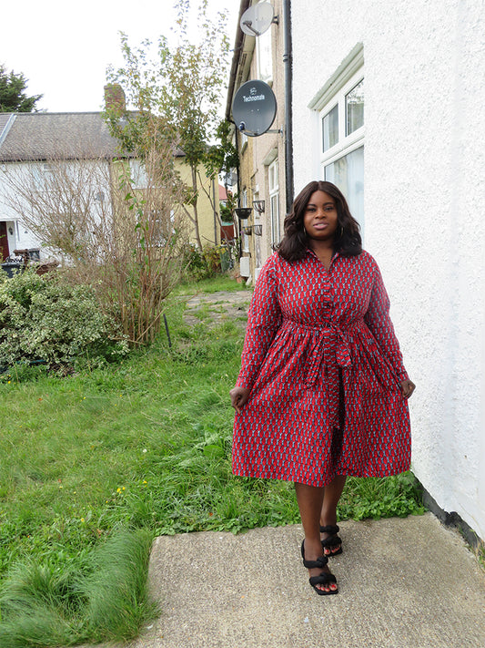 Ankara Shirt Dress.