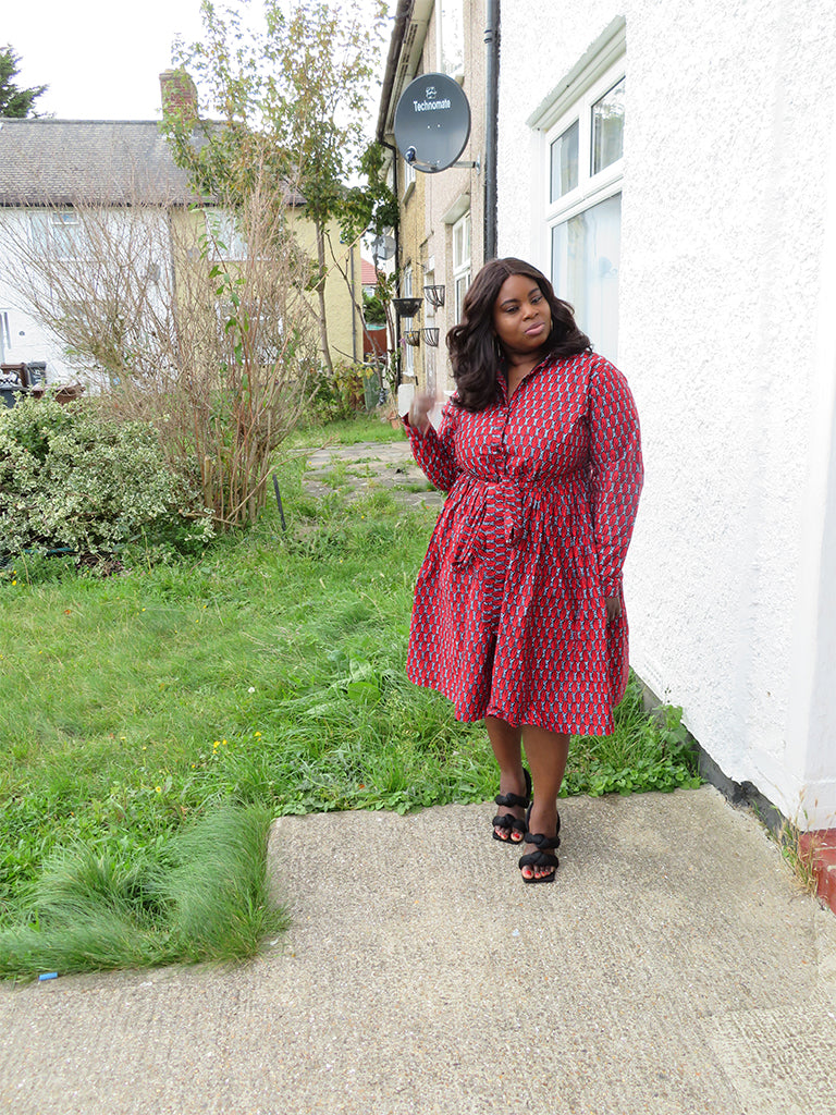 Ankara Shirt Dress.